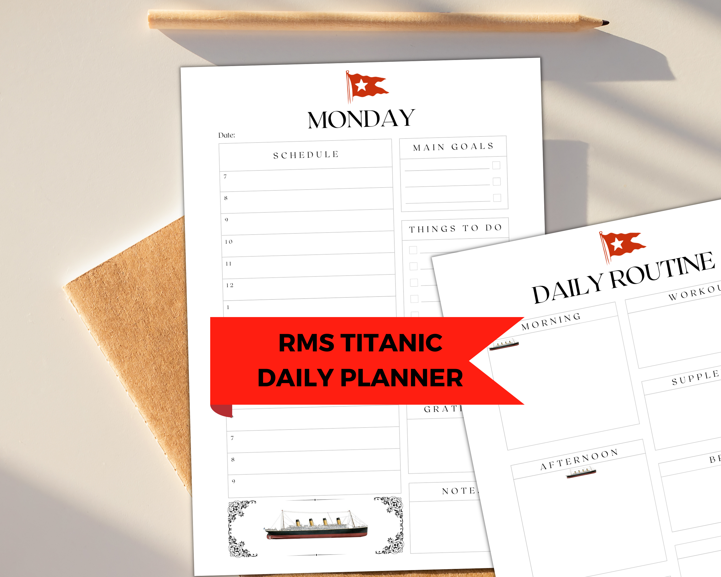 Digital Titanic Daily Planner