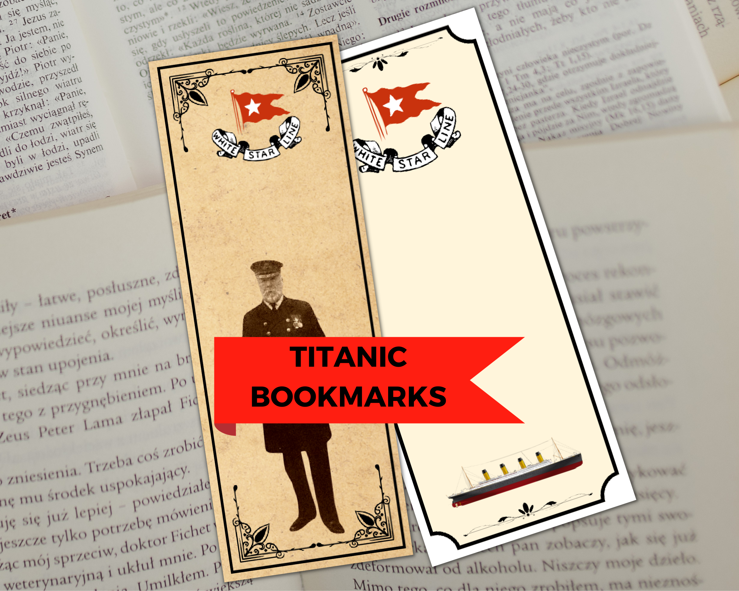 Printable Titanic Bookmarks